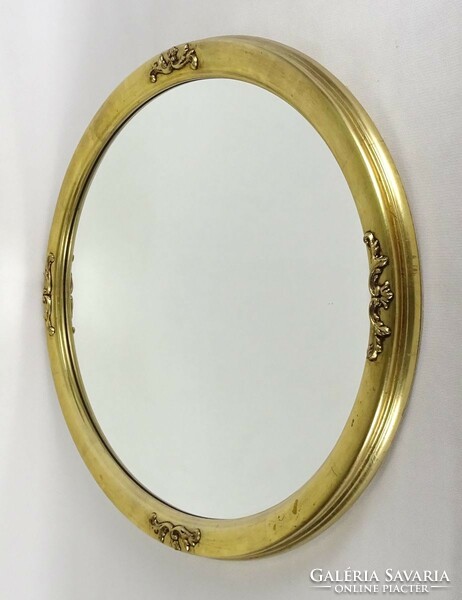 1R063 Ovális alakú hibátlan aranyozott tükör 77 x 57 cm