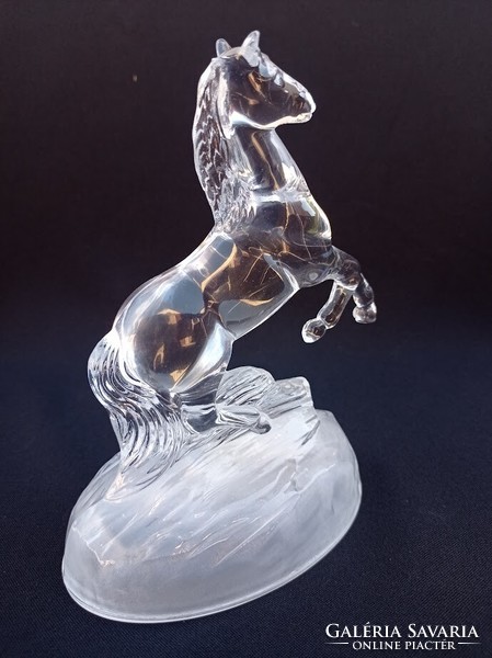 French crystal d'arques crystal horse statue 16.5 cm