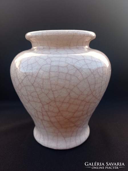 Cracked glazed mid century German ceramic vase