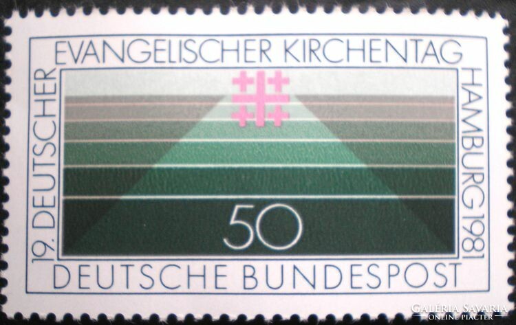 N1098 / Germany 1981 Lutheran Church Day stamp postal clerk