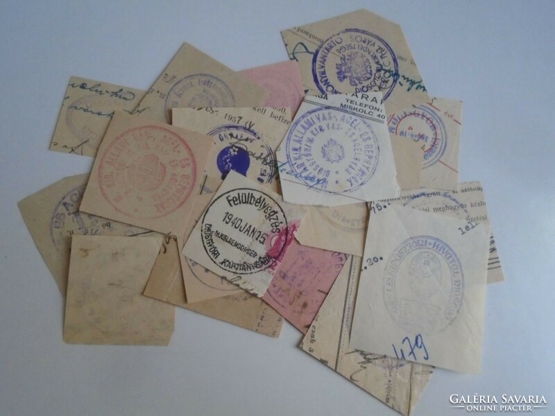 D202382 DIÓSGYŐR  régi bélyegző-lenyomatok  12+ db.   kb 1900-1950's