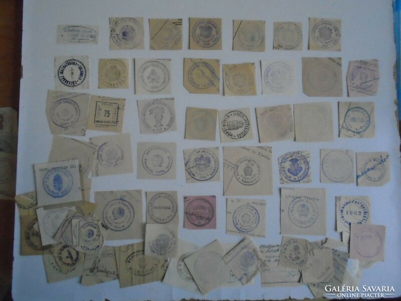 D202363  GYÖNGYÖS   régi bélyegző-lenyomatok 64 db.   kb 1900-1950's