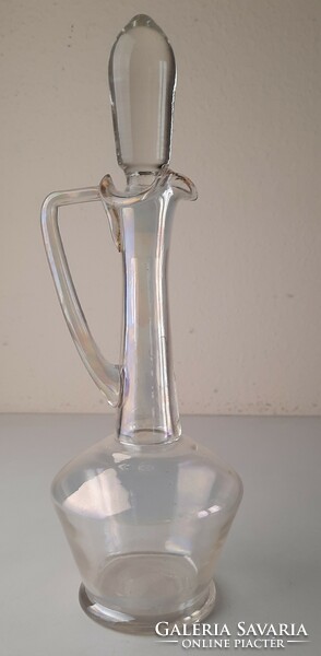 Art Nouveau blown glass liqueur jug with stopper