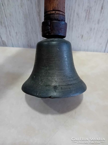 Antique bronze school pedellus bell