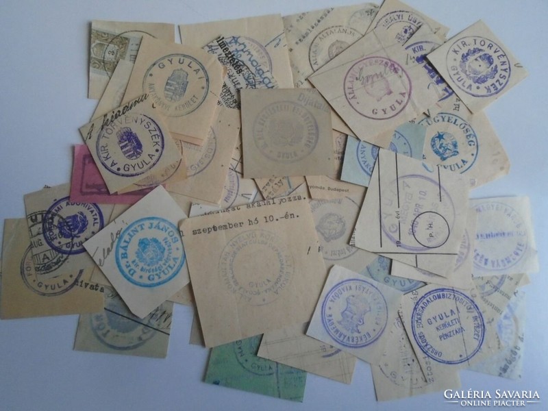 D202365  GYULA  régi bélyegző-lenyomatok 51 db.   kb 1900-1950's