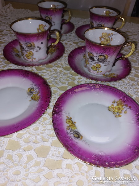 GESCHÜTZT ﻿Igen ritka ﻿antik teás csészék, tányérral