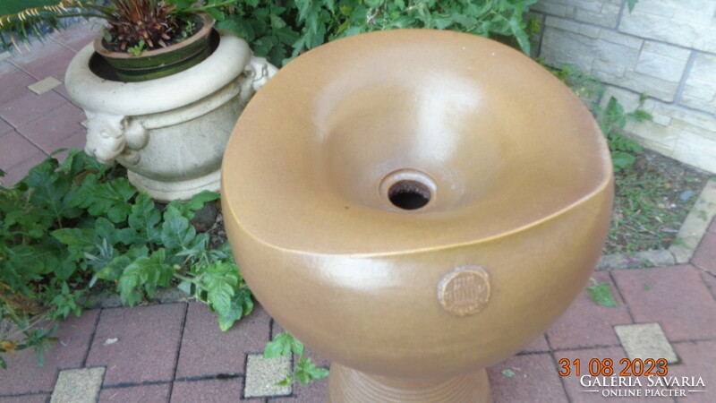 Zsolnay pyrogranite drinking fountain from the sixties, based on the design of András Sinkó, in good condition