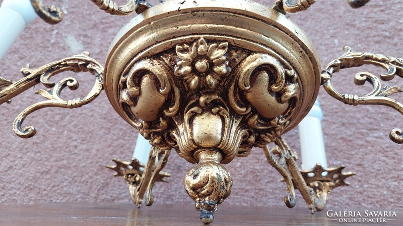 Aranyozott antik bronz csillár