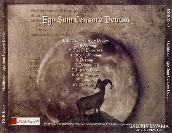Gallileous - Ego Sum Censore Deuum CD 2008