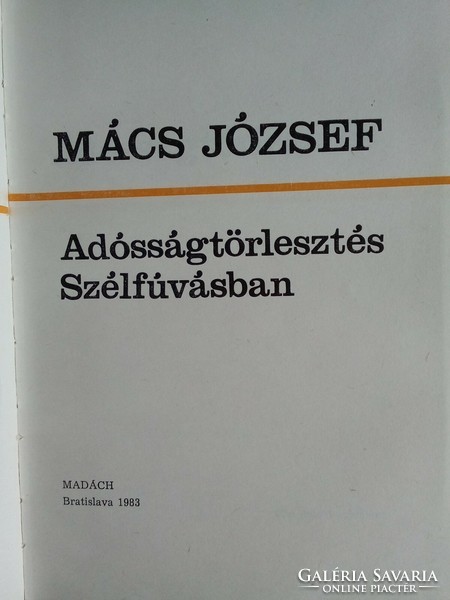 József Mács: debt repayment - blowing in the wind