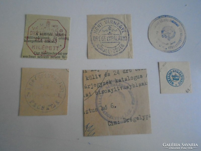 D202381 wooden board old stamp impressions 5 pcs. About 1900-1950's