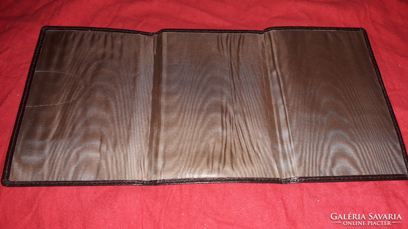 Old brown leather wallet with many compartments ID card/bank card holder wallet 15x10 cm as shown in the pictures