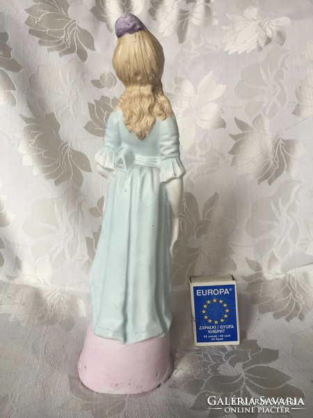 Old, vintage biscuit porcelain lady figure, porcelain doll, statue, nipp