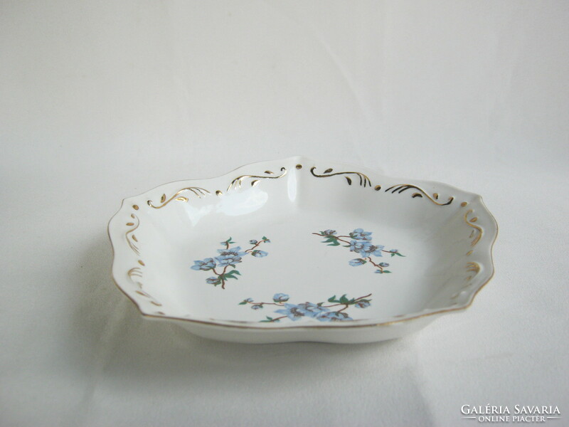 Aquincumi porcelain blue flower bowl