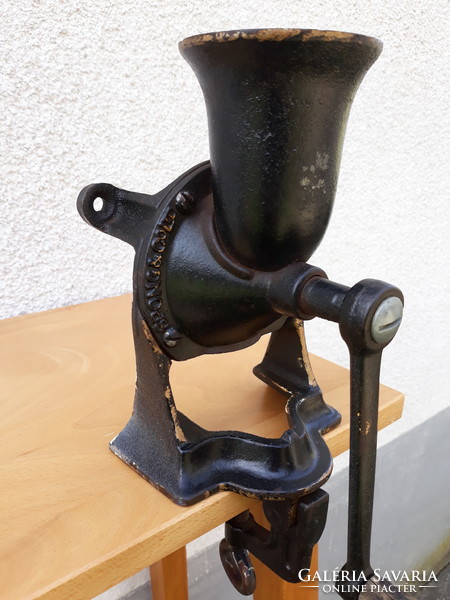 Antique spong&co ltd cast iron coffee grinder, wall or table