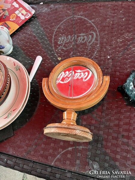 Vintage asztali fa tükör