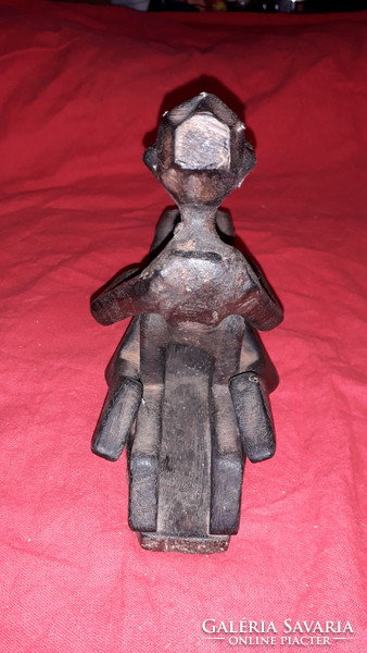 Antik AFRIKA ébenfa termékenységi kultusz faragott szobor 23 x 18 cm a képek szerint