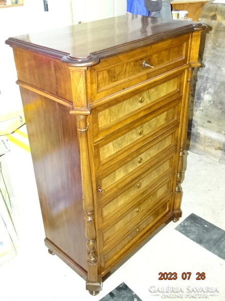 Rare !! Antique wrought iron chest of drawers, small  salon cabinet, circa 1880