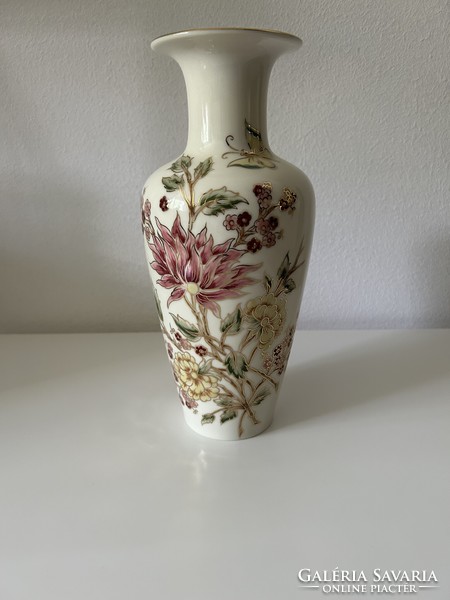 Zsolnay flower pattern porcelain vase 871/0/2011