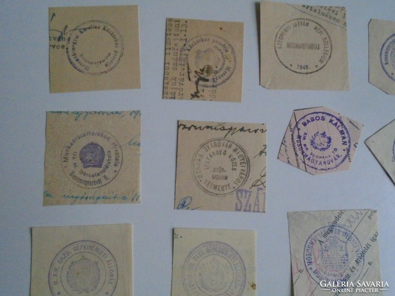 D202401 Mosonmagyaróvár old stamp impressions 23+ pcs. About 1900-1950's
