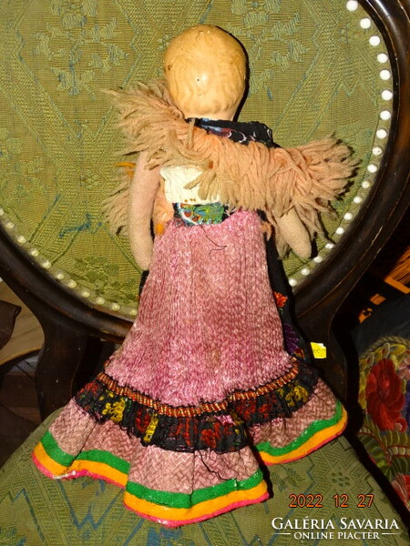 Antique matyó girl doll