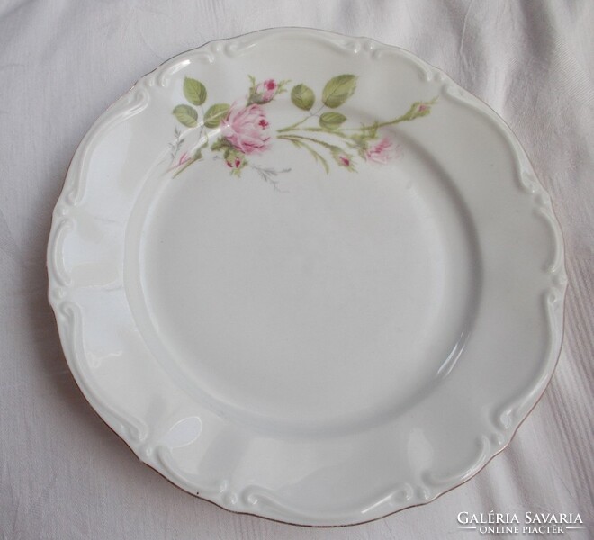Bavaria gold-plated, rose-patterned plate, decorative plate