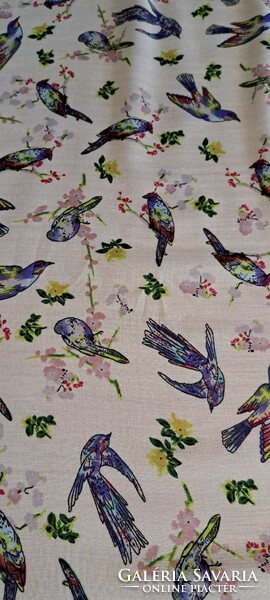 Women's colorful bird scarf, stole (l4663)
