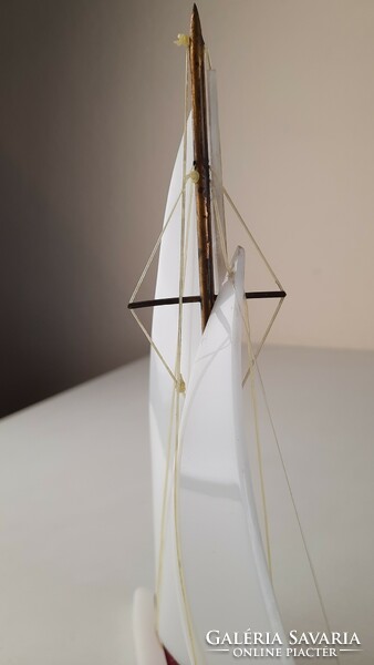 Retro plexiglass two sailing ships