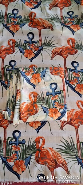 Women's flamingo scarf, stole (l4658)