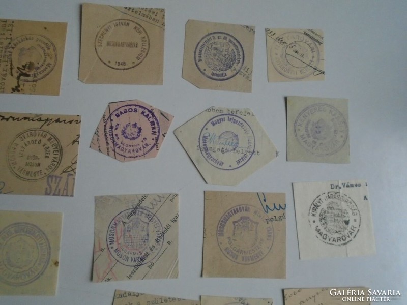 D202401 Mosonmagyaróvár old stamp impressions 23+ pcs. About 1900-1950's