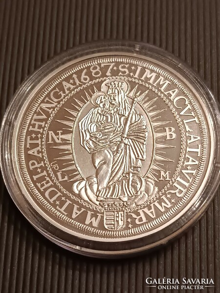 Hungarian thalers in mint condition i. Thaler of Lipót 1687. 999 Silver