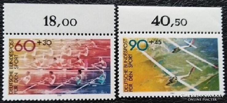 N1095-6sz/ Németország 1981 Sportsegély bélyegsor postatiszta ívszéli összegzőszámos