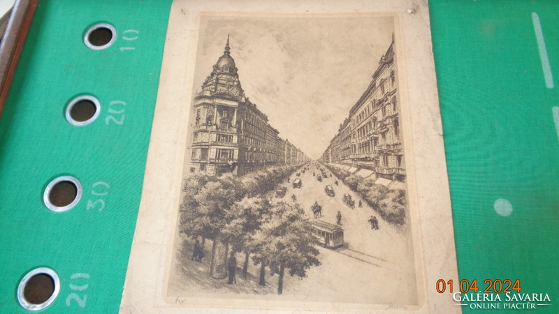 Budapest, themed etching, Andrássy út, the 1930s, on page 4