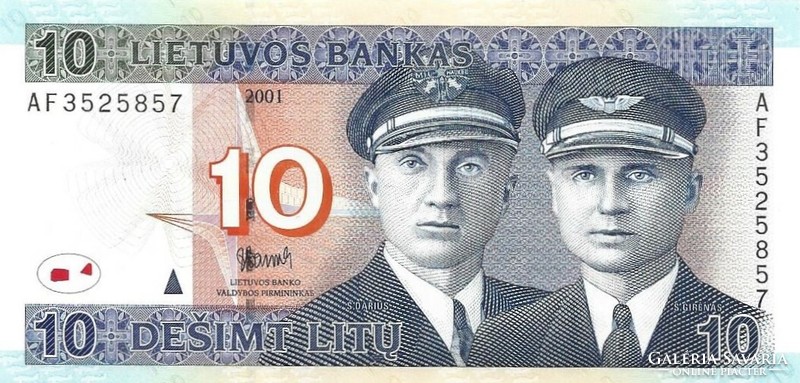 10 litu 2001 Litvánia UNC