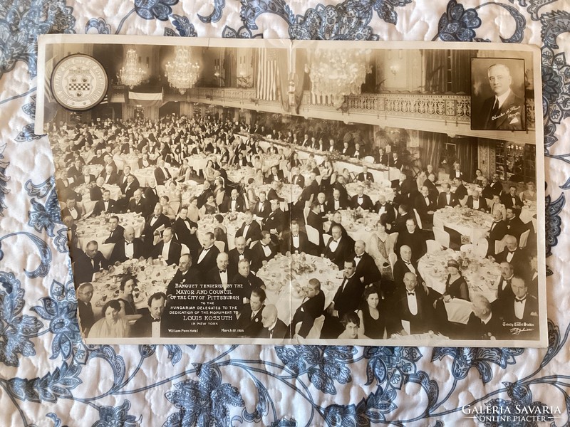 Photo of Lajos Kossuth's 1928 banquet in Pittsburgh after the New York statue unveiling.