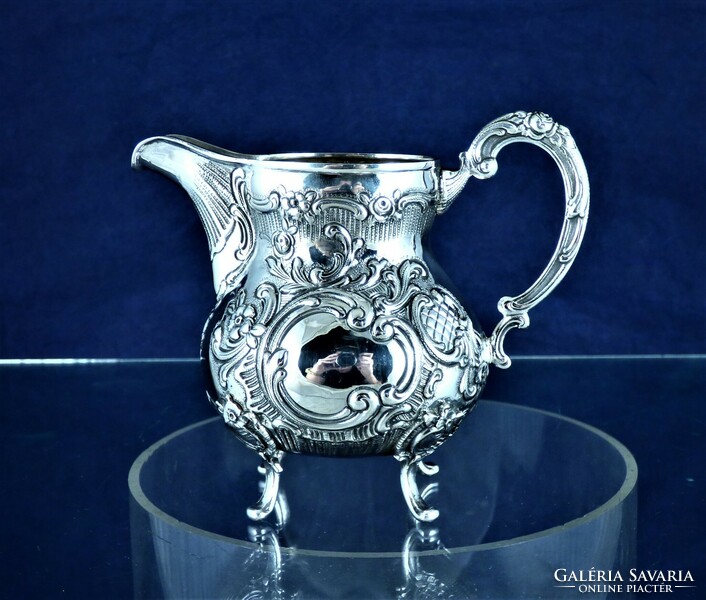 Beautiful antique silver cream pourer, Belgian, ca. 1920!!!