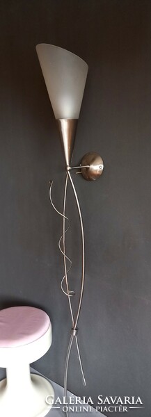 Hatalmas design nikkelezett fali lámpa. 162 cm. Alkudható!