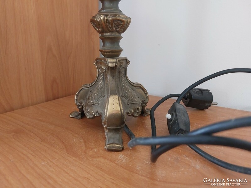 (K) very nice copper or bronze table lamp r
