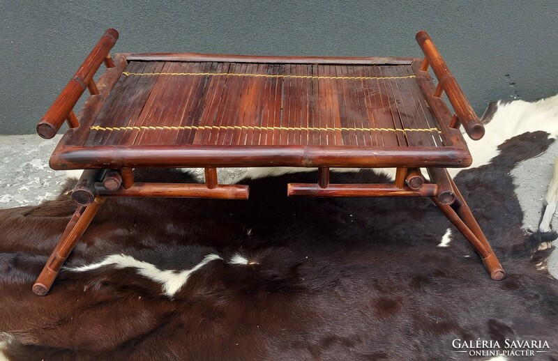 Vintage Osine Japán bambusz tea asztal ALKUDHATÓ design