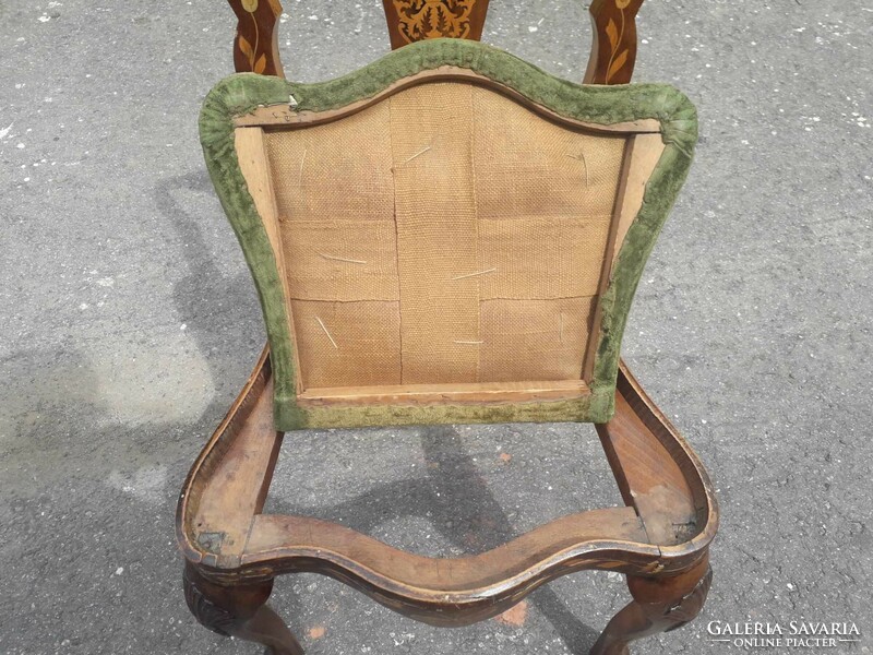 Antik intarziás szék. / Chippendale.