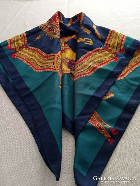 Bright colored Italian shawl, 75 x 79 cm