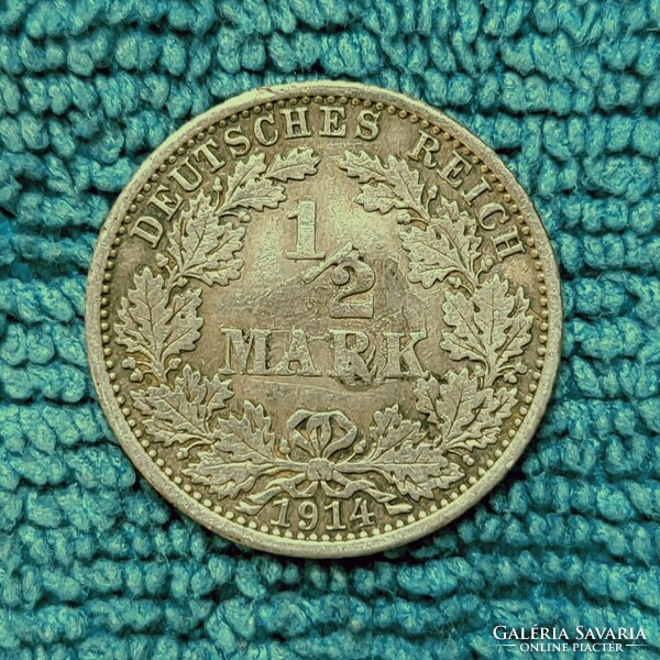 Silver half mark 1914