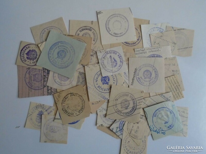 D202404 Békéscsaba old stamp impressions 40+ pcs. About 1900-1950's