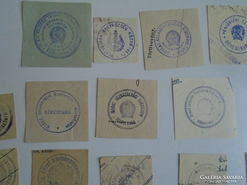 D202404 Békéscsaba old stamp impressions 40+ pcs. About 1900-1950's