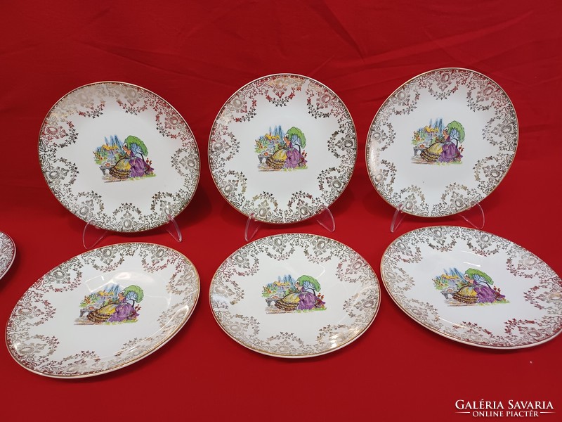 English earthenware plates, 18 cm diameter, Portland Pottery Cobridge Staffordshire