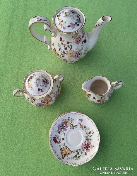 Zsolnay butterfly pattern coffee and tea set of 15 pieces