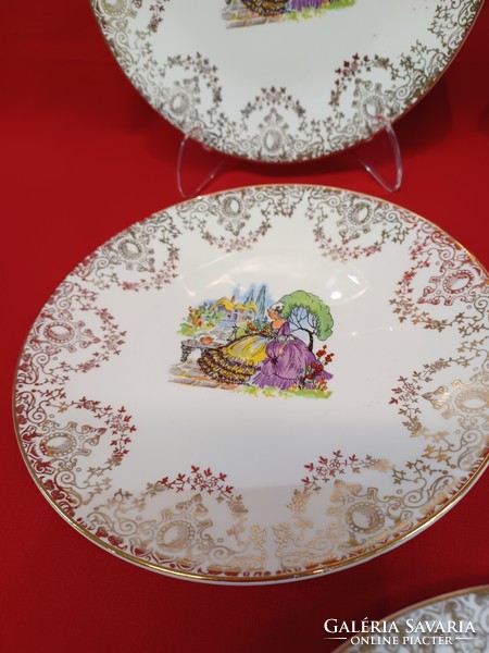 Angol fajansz tányérok,  18 cm átmérő, Portland Pottery Cobridge Staffordshire