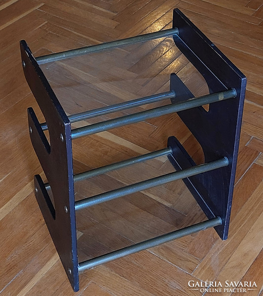 Retro nightstand with glass shelves