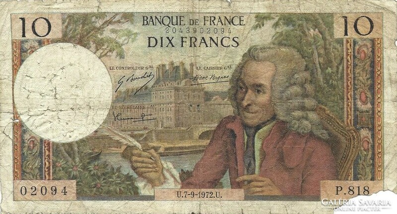 10 French francs 1972 France