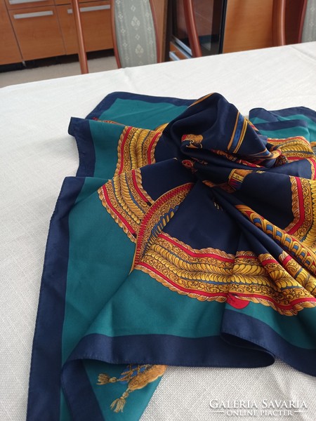 Bright colored Italian shawl, 75 x 79 cm